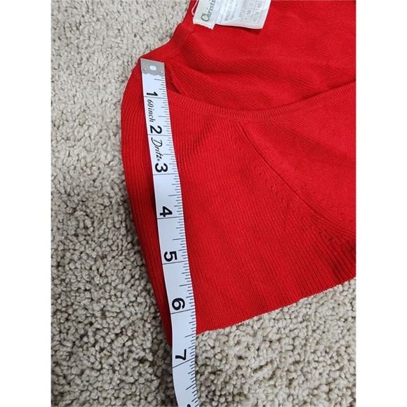 Authentic Christian Dior Vintage Short Dress Red Stretchy - Picture 12 of 12